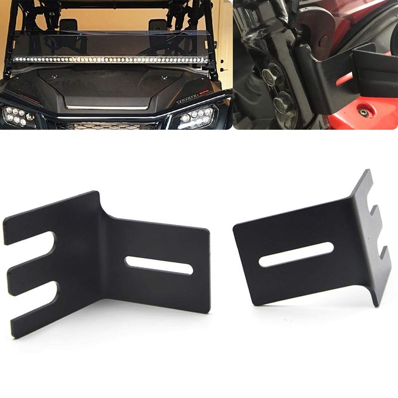 Wsays Front Side Pillar Upper Hood 50''-54'' LED Light Bar Mount Bracket Compatible with Honda Pioneer 700 1000 2014-2024 - Image 1